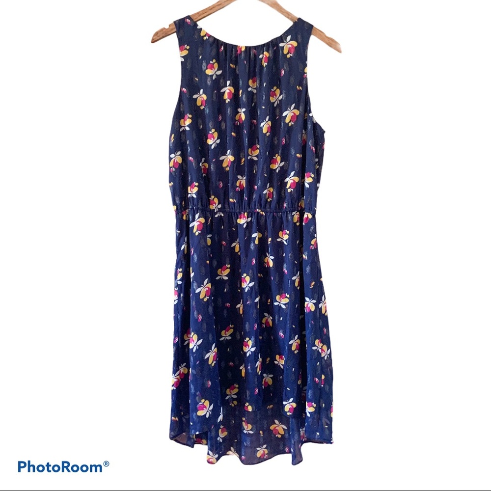 Maison Jules Pleated Fit & Flare Dress